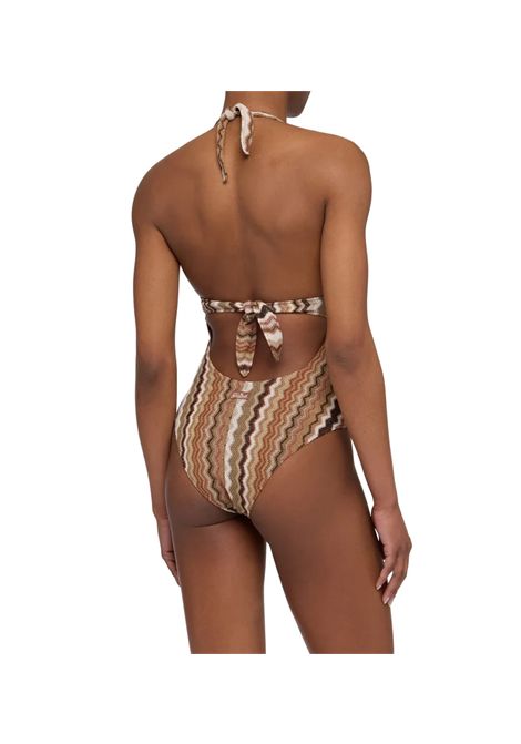 Costume donna Marylin MC2 Saint Barth 01060H Marrone oro raschel fascia regolare MC2 SAINT BARTH | Costumi | MARYLIN01060H18